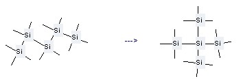 Trisilane,1,1,1,3,3,3-hexamethyl-2,2-bis(trimethylsilyl)- can be prepared by tetrakis(trimethylsilyl)silane